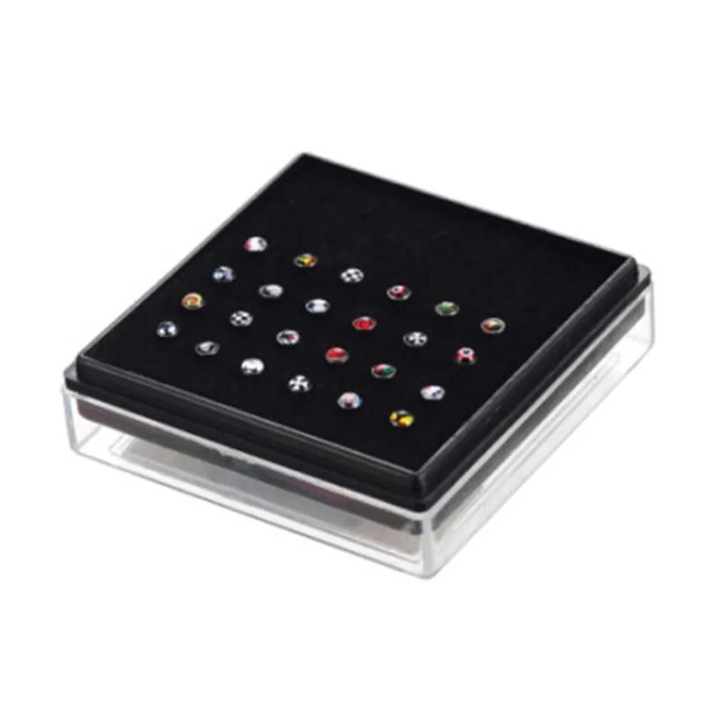 24 шт./кор. 3 мм комбинированным узором шпильки нос кольцо пакет 19 г