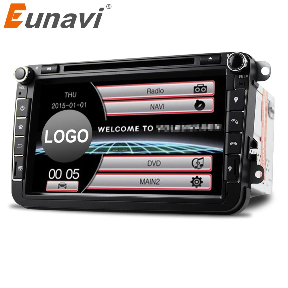 Eunavi 2Din 8 ''автомобильный DVD радио плеер gps навигация для VW Passat CC Polo GOLF 5 6 Touran EOS T5 Sharan Jetta Tiguan камера