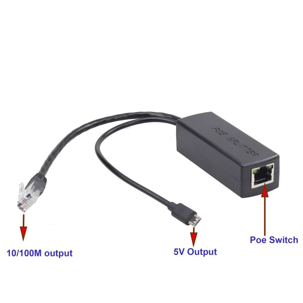 Isolated 5V 12W IEEE802.3-AF IEEE802.3-AT Micro USB Poe Splitter WIFI Router Raspberry Pi Power Over Ethernet 48V 2.4A | Компьютеры и