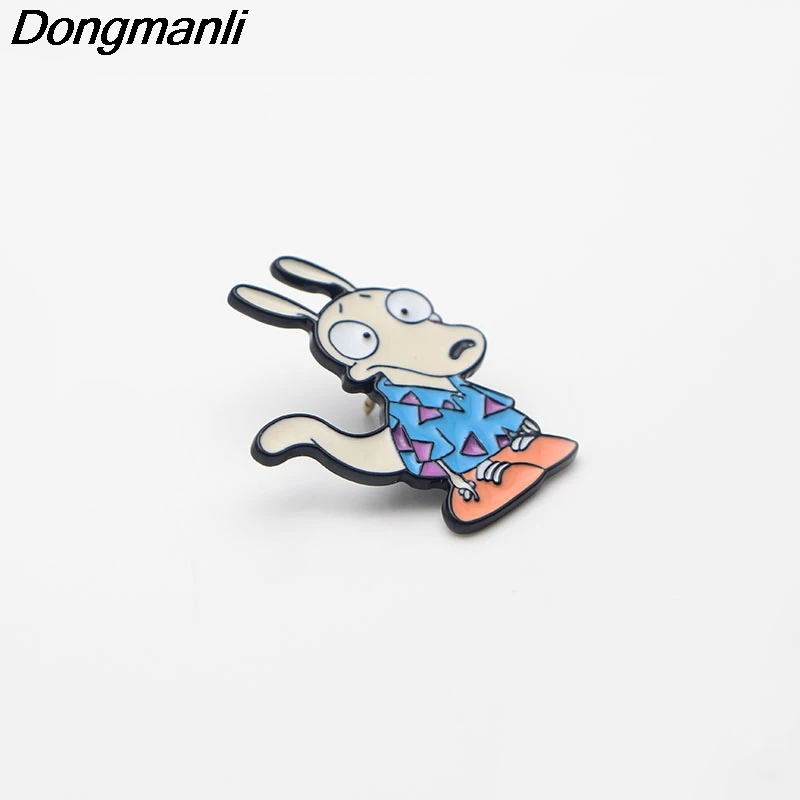 P3010 Dongmanli смелость трусливая собака эмалированная булавка броши мультфильм креативная металлическая брошь булавки Джинсовая Шляпа значок воротник ювелирные изделия