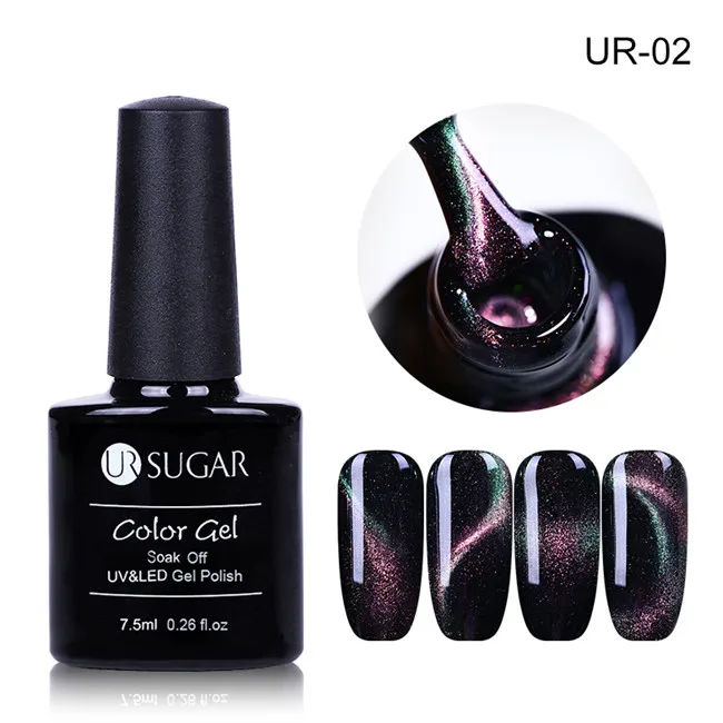 laser-2 Ur Sugar голографический 3D Гель-лак для ногтей с кошачьими глазами 7,5 мл Магнитный лазерный блеск впитывающий УФ-гель лак для маникюра - Цвет: laser-2