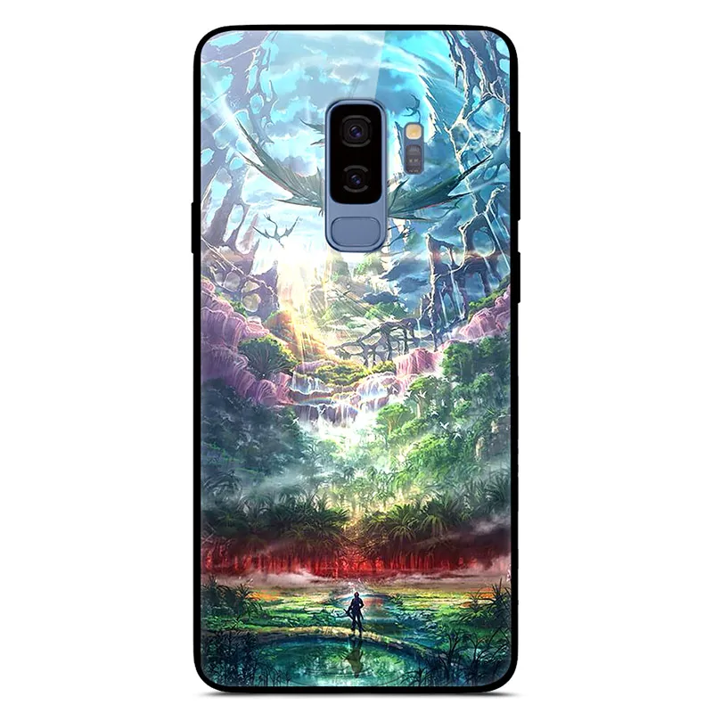 18 Чехол для samsung S9 блестящий чехол Стекло жесткая задняя крышка корпуса для samsung Galaxy S9 плюс чехол мягкий TPU бампер S9+ S9Plus Hoesjes - Цвет: 18