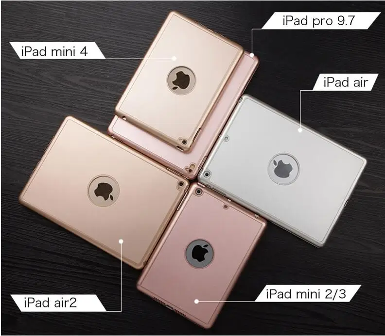 Клавиатура для iPad A1893 цветная подсветка Беспроводная Bluetooth клавиатура чехол для iPad 9,7 из алюминиевого сплава Fundas