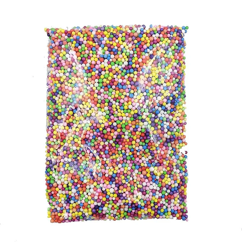 1 Pack Colorful Foam Beads Supplies Balls Snow Mud Particles Accessories Slime Balls Small Tiny Foam Beads Filler For 2-4mm