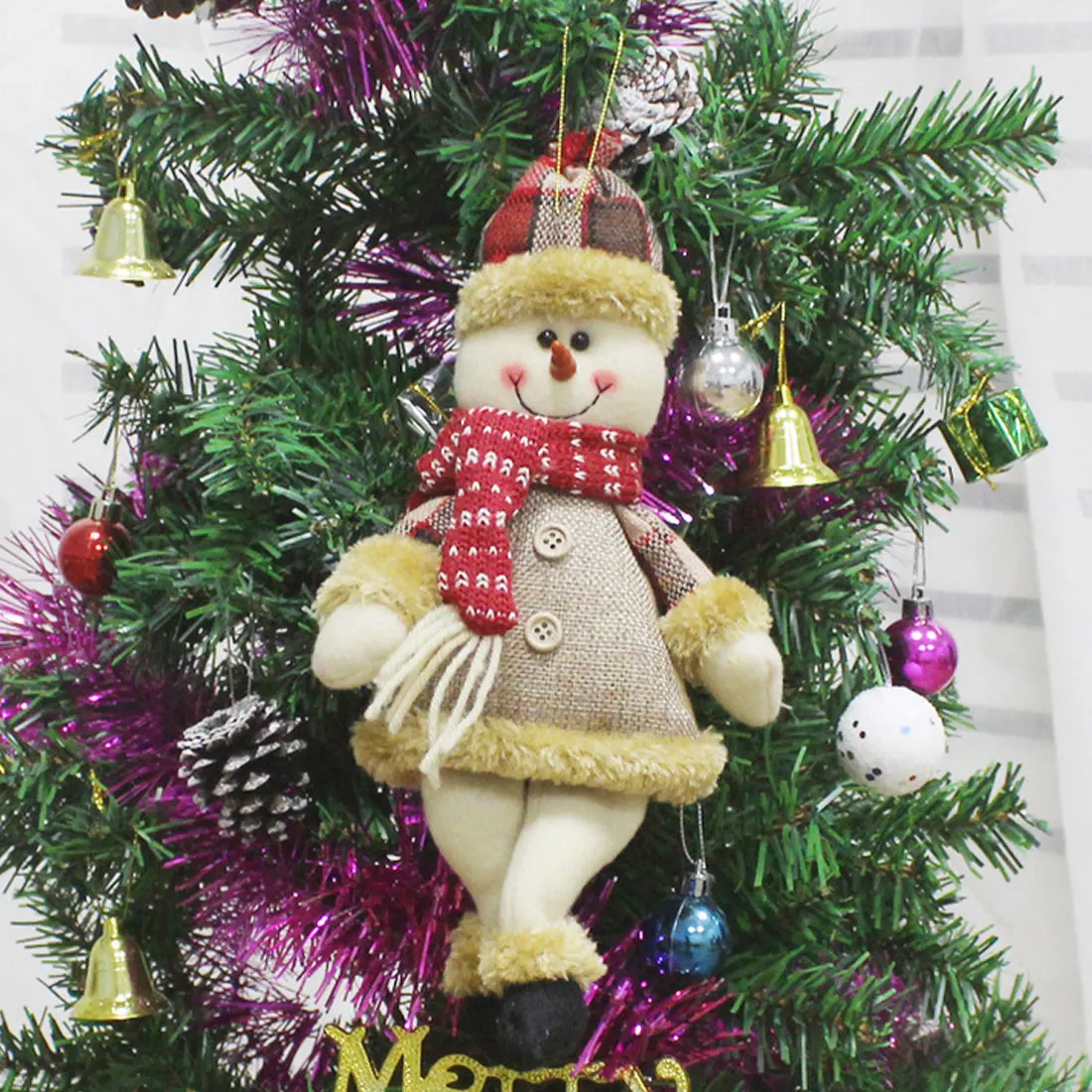 1PC Christmas Tree Decorations Santa Snowman Pendant Christmas Ornaments New Year Christmas Decorations for Home Christmas Toy