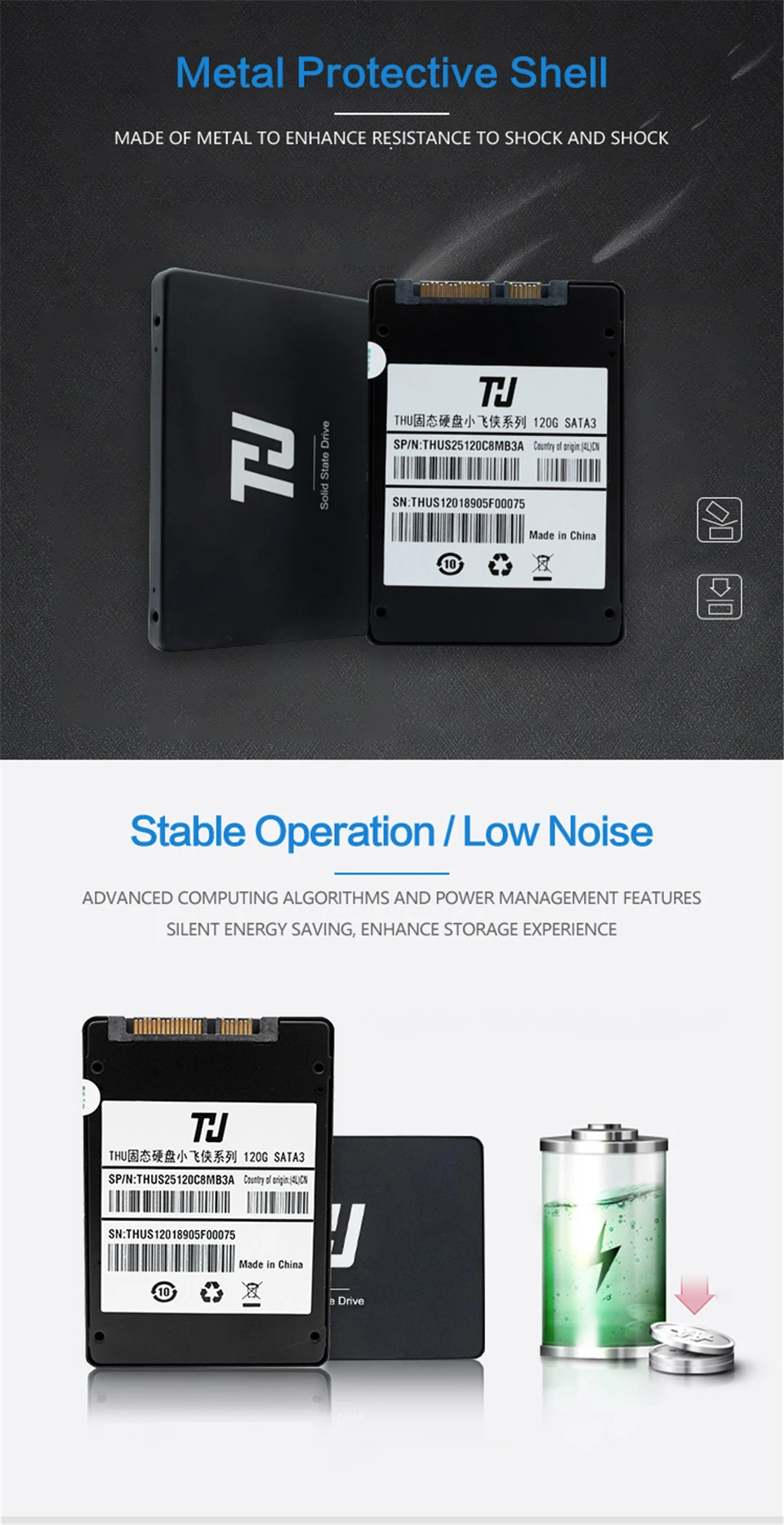 Чт 7 мм SSD 120 ГБ 240 480 1 ТБ SSD SATA3 2," Внутренний жесткий диск 540 МБ/с. для портативных ПК Тетрадь