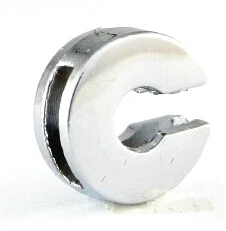 Простые хромированные скользящие буквы диаметром 10 мм 20 шт. каждая буква