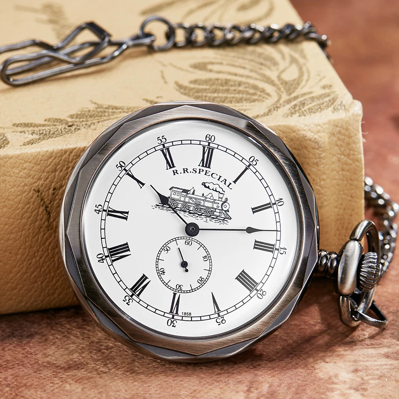 

Unique Mechanical Pocket Watch Men Women Special Design Watch Fob Chain Necklace Pendants Hand Wind Steampunk Vintage Clock