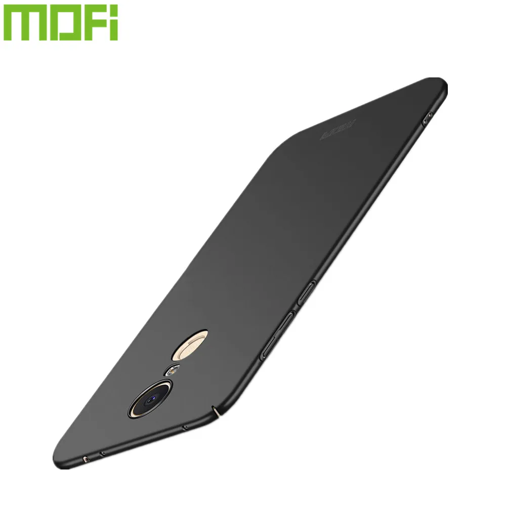Роскошный тонкий жесткий чехол для xiaomi redmi 5 MOFi plus однотонный защитный чехлы