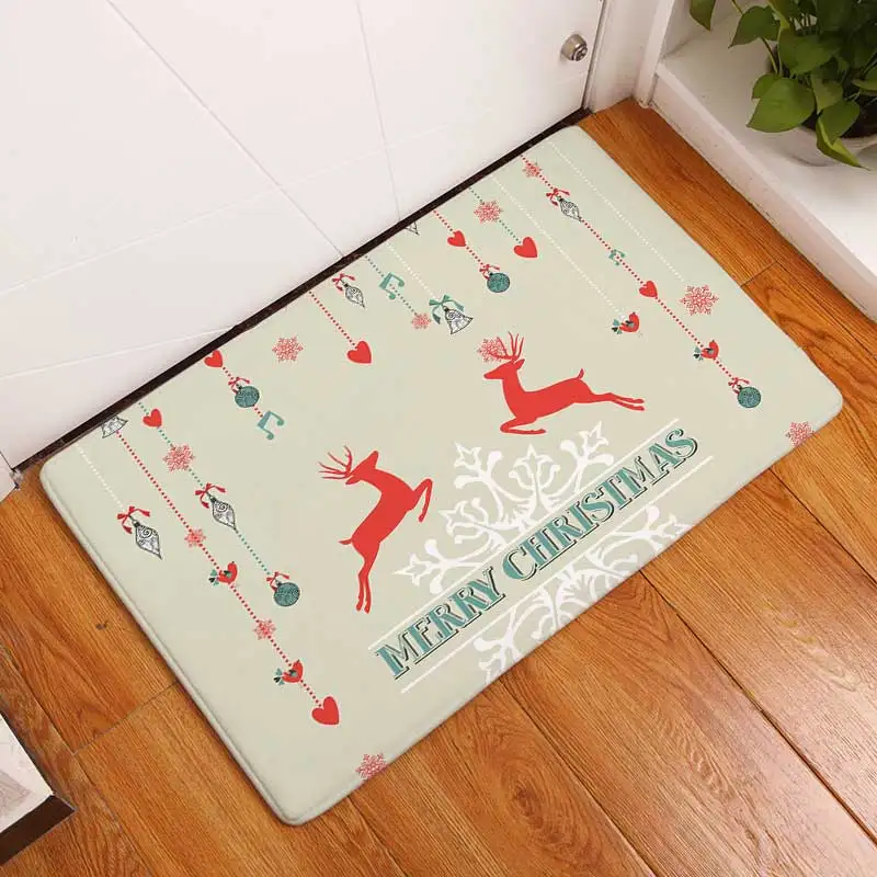 Monily фланель Водонепроницаемый Коврик Мультфильм Прекрасный олень Санта Клаус