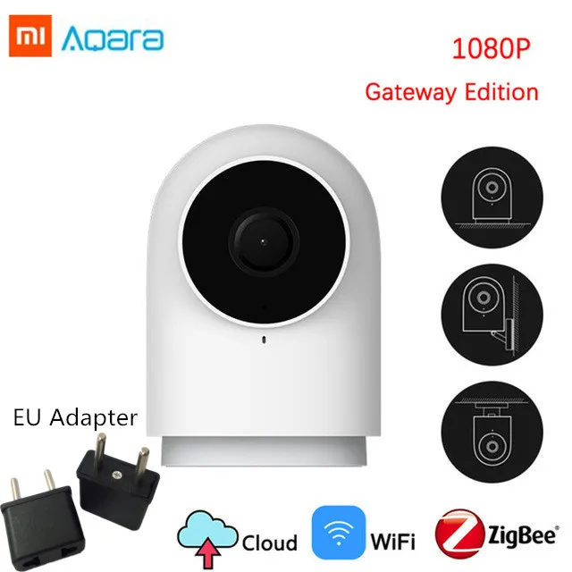 EU Plug Xiaomi Mijia Aqara Smart 1080P камера G2 Gateway Edition Zigbee связь IP Wifi Беспроводная облачная Домашняя безопасность умные устройства - Цвет: EU Plug
