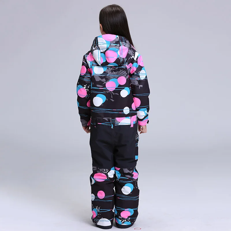 GSOU/зимняя детская Лыжная одежда теплый водонепроницаемый дышащий комбинезон для