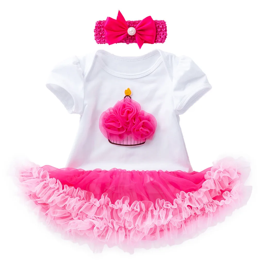 Одежда для новорожденных малышей маленьких девочек платье пачка принцессы с