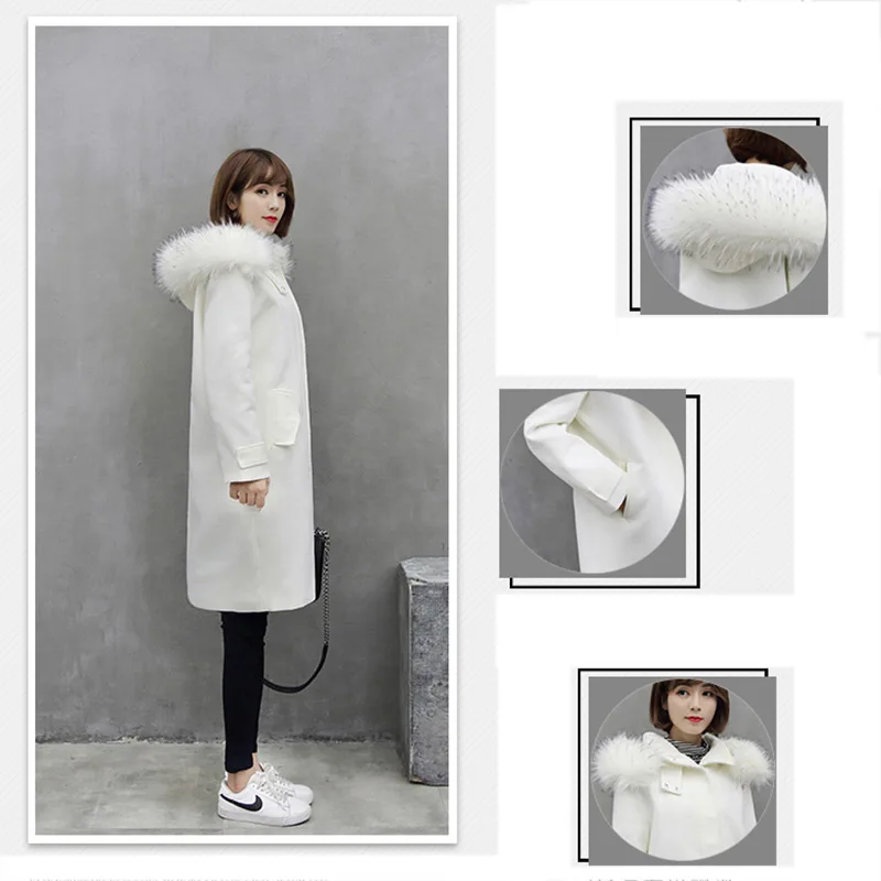 Осенне-зимняя женская шерстяная куртка 2018 Новинка для отдыха с капюшоном средней