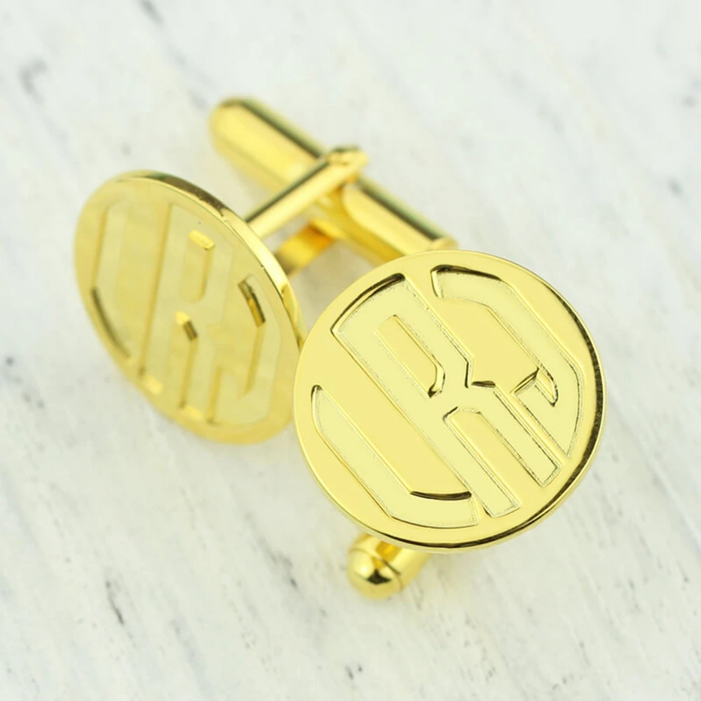 Sweey Оптовая Персонализированные Выгравированные блочный монограммный запонки в