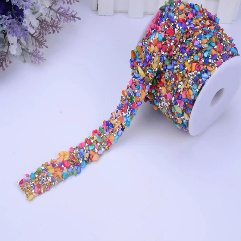 2Yards-5Yards цветные цепочки из кристаллов отделка стразами бисера украшение