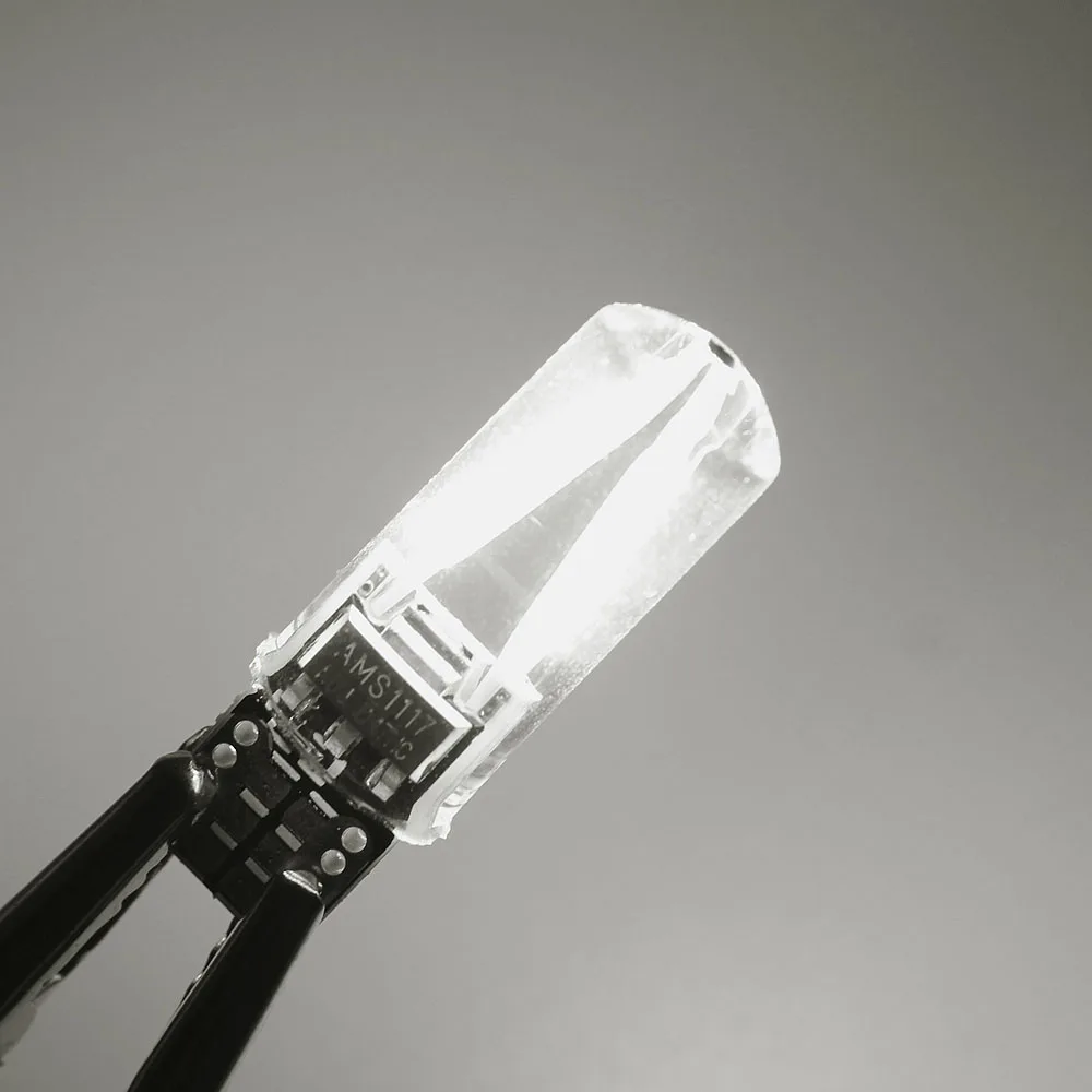 10 шт. T10 W5W Canbus светодиодный Автомобильный свет DC 12 V 194 168 силиконовый COB лампа