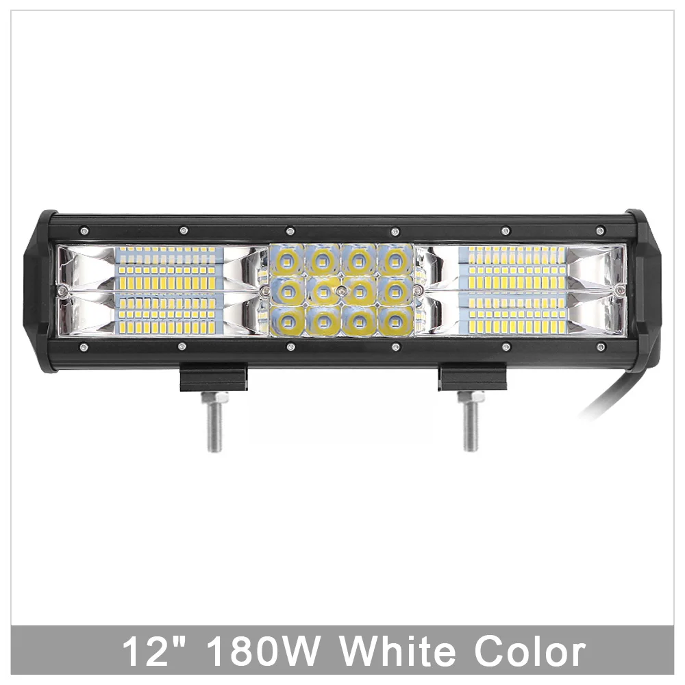 180W White " 9" 12 дюймов светодиодный светильник 12 в 24 в комбинированный луч для ATV 4X4 внедорожный Грузовик Лодка пикап мотоцикл дальнего света - Цвет: 180W White