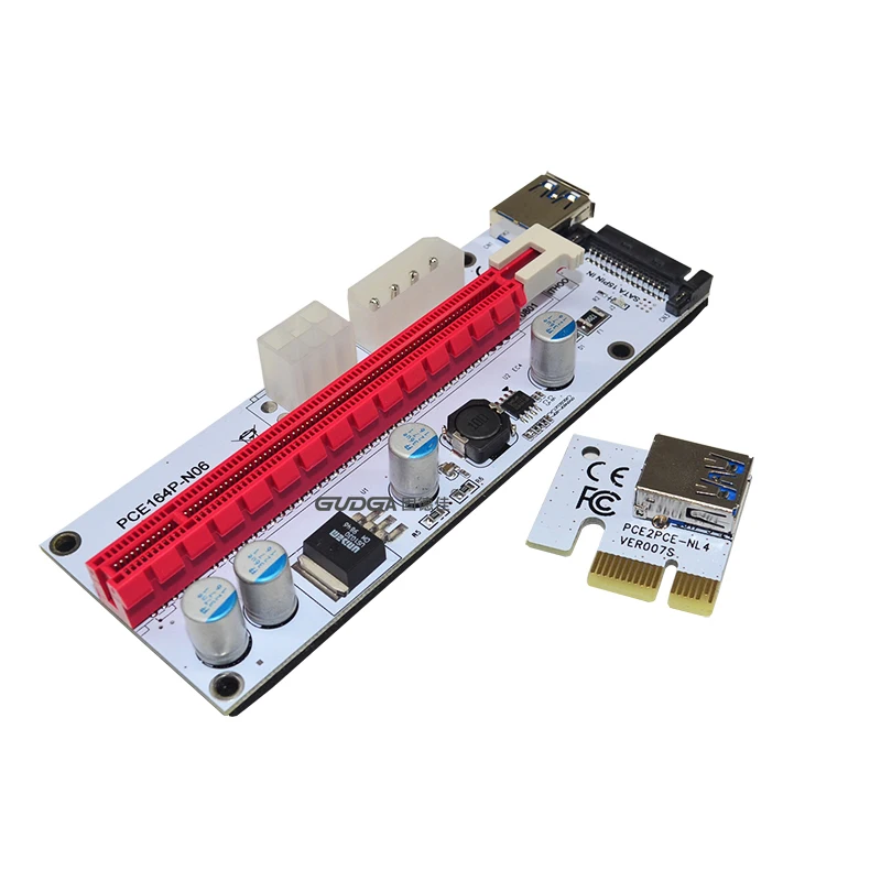 1 м USB 3 0 PCI-E PCI Express 1x к 16x удлинитель адаптер Riser Card 6Pin 4Pin SATA pci-e для Mining видеокарта |