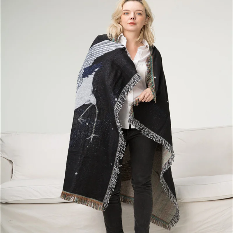 Японское ретро-одеяло плед для спинки полотенце диван с обивкой из гобелена