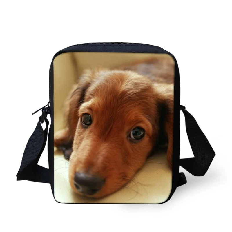 Женский рюкзак принт &quotТакса&quot школьный сумка через плечо упаковка карандашей