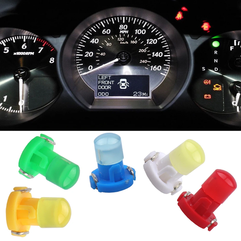 YSY 10pcs T3/T4.2/T4.7 Led SMD Dashboard Instrument Cluster Light Car Panel Gauge Speedo Dash Bulbs blue red green white yellow |