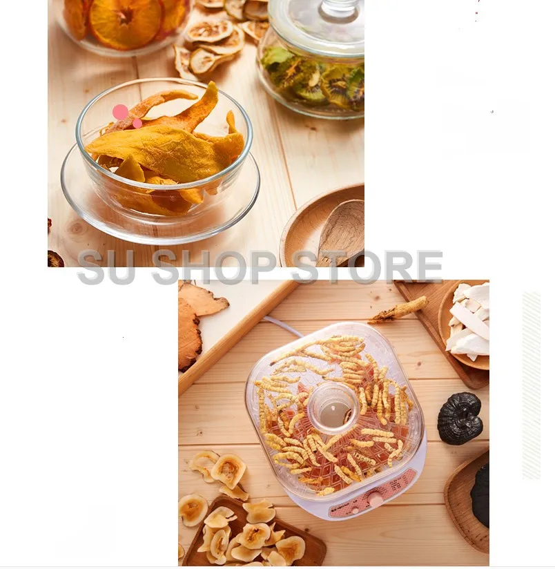 Осушитель для пищевых продуктов, фруктов, овощей, травы, мяса, сушильная машина для домашних животных, закуски, сушилка для пищевых продуктов с 5 лотками 220 В