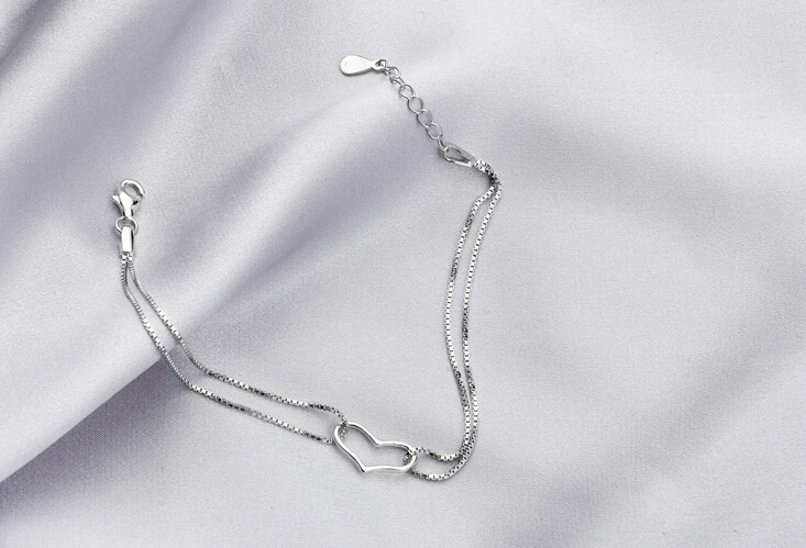 Silver Heart Bracelet 100% Guaranteed Real 925 Sterling with CZ | Украшения и аксессуары