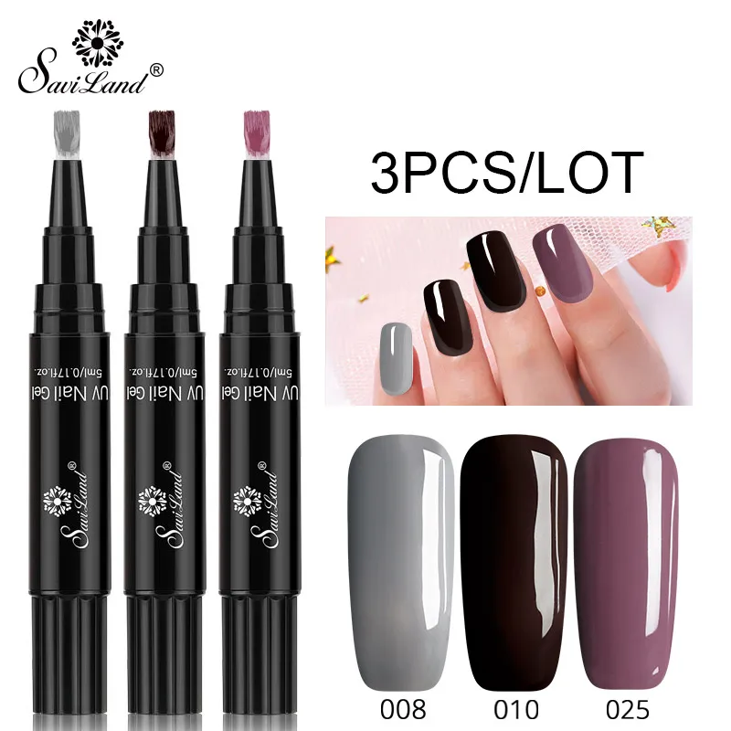 008 n 010 n 025 Soak off 3 шт./лот 3 в 1 гель для ногтей Лаки Ручка лак гель для ногтей one step лак Гибридный 60 Цвета УФ Гель-лак для нейл-арта инструменты - Цвет: 008 n 010 n 025