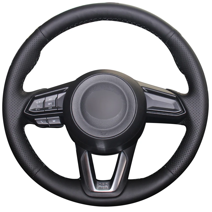 Чехол на руль из черной синтетической кожи для Mazda 3 Axela 2017 6 Atenza 2018 CX 5 CX5 9 2016 2017|car