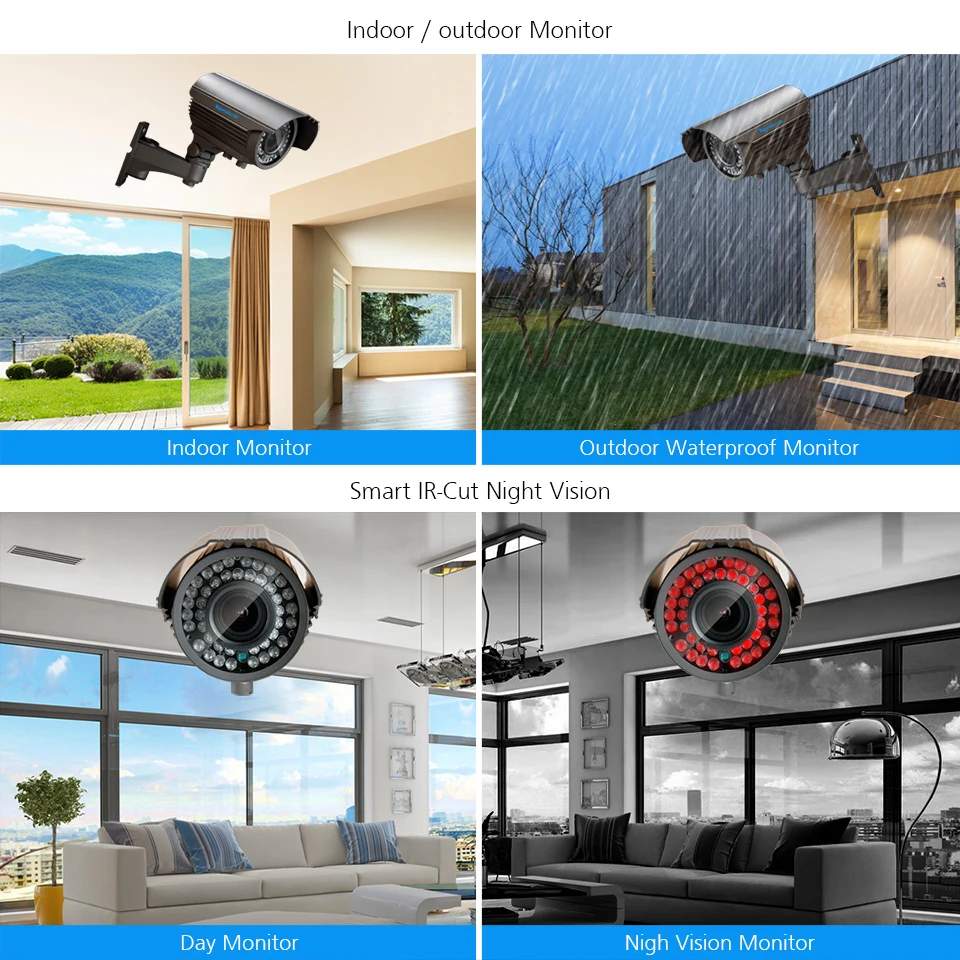 H.265 16CH 5MP CCTV NVR System 48V 4K POE 16pcs security 4MP IP Camera with 2.8-12mm Zoom lens Video Surveillance kit | Безопасность и