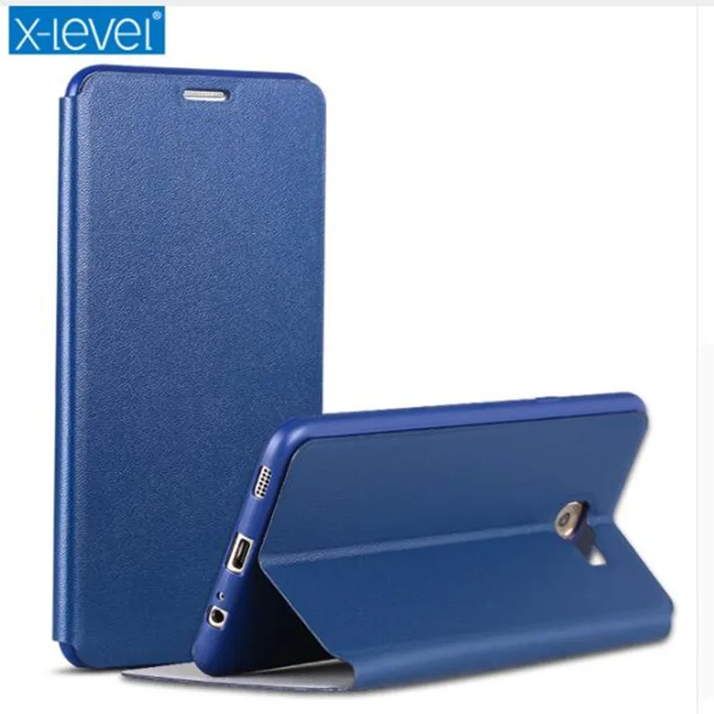 Роскошный деловой чехол X-Level из искусственной кожи с откидной крышкой для