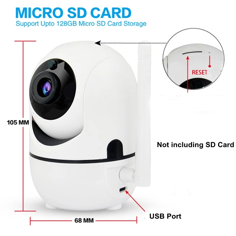 Автоматическое отслеживание Wifi IP камера 720P HD Беспроводная Домашняя безопасность Wifi камера ИК Ночное Видение CCTV камера Двусторонняя аудио Радионяня