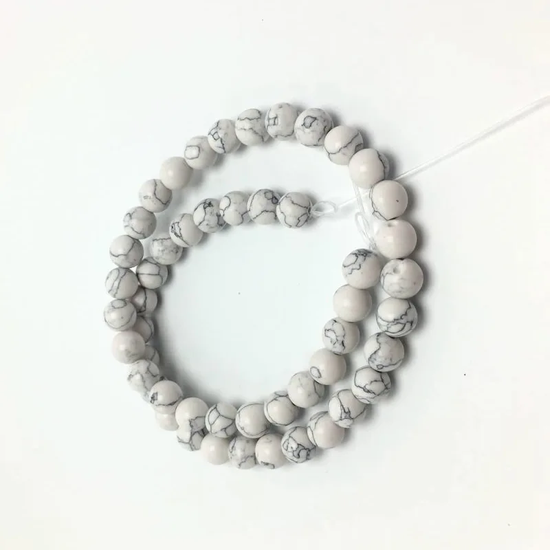 Круглые бусины Lanli из гладкого натурального камня бриллианты россыпью диаметром