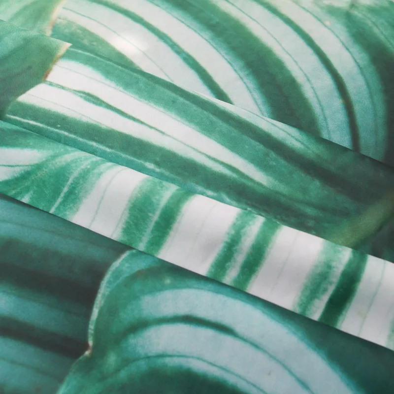 Зеленые актуальные листья занавески для душа ванной комнаты Печать Современные