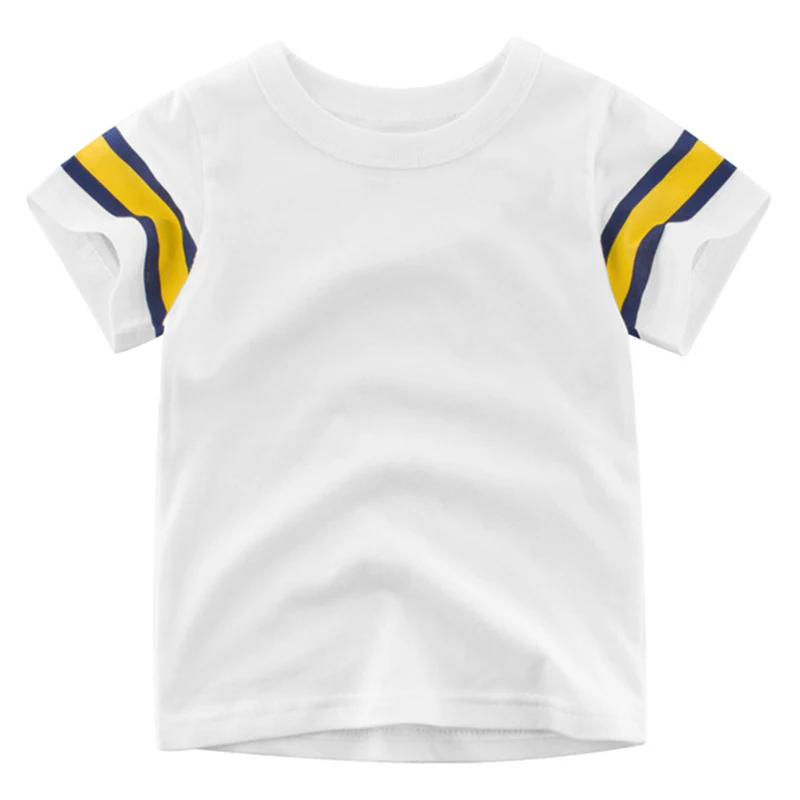 Новое поступление Детские футболки в полоску корейская мода минимализм топ с