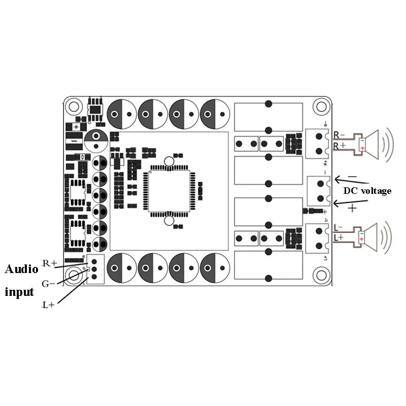 Lusya TAS5630 2X300w стерео двухканальный высокое Мощность класса D Цифровой Hifi усилитель