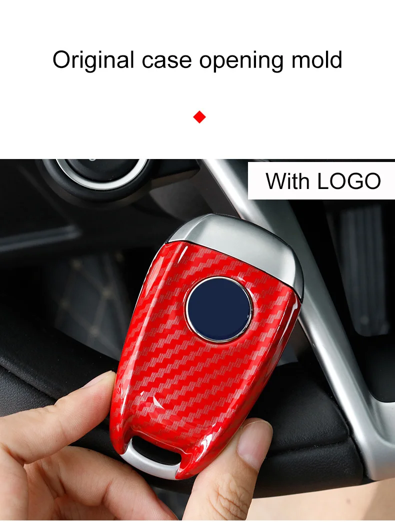 QHCP ABS Smart Remote Key Обложка сумка в виде ракушки 3D углерода волокно стиль красочные ключи чехол защиты для Alfa Romeo Giulia Stelvio