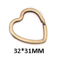 Key Ring-Heart BoYuTe(5 шт./лот) металлический железный ключ держатель Сплит Кольца Сердце Звезда брелок в форме Микки Diy аксессуары для украшений - Цвет: Key Ring-Heart