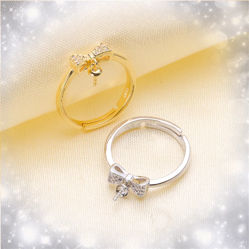 Adjustable Ring Jewelry Part Fittings Charm Accessories Silver Jewellery New Design Pearl Setting Mounting Finding | Украшения и
