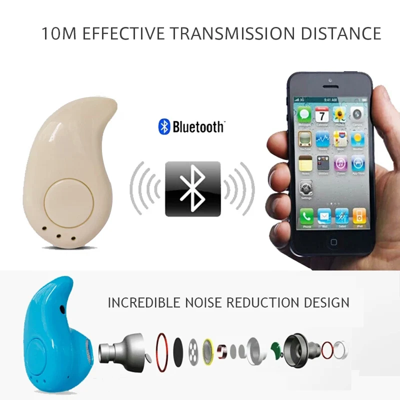 Rovtop мини беспроводные Bluetooth наушники в ухо Спорт с микрофоном гарнитура вкладыши