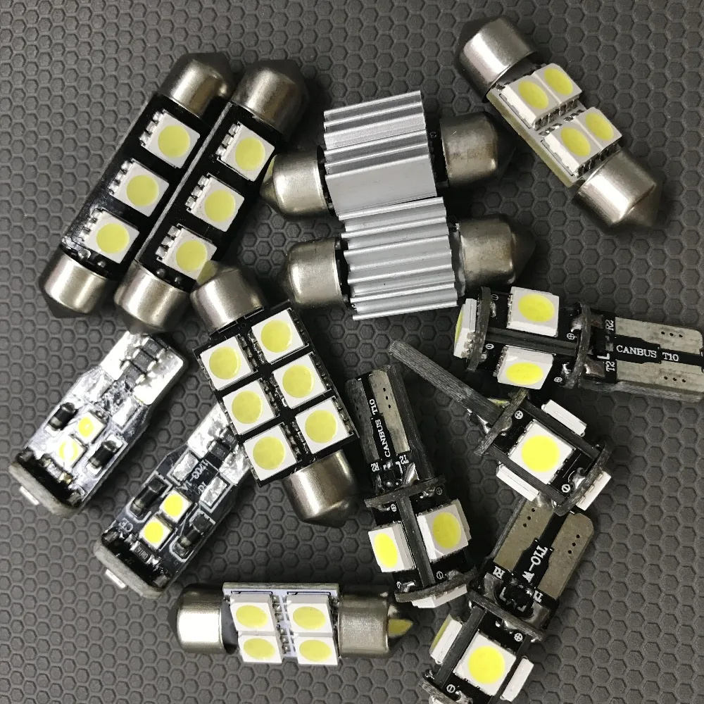12x Светодиодная лампа для освещения салона автомобиля лампочки без ошибок 1997-2000
