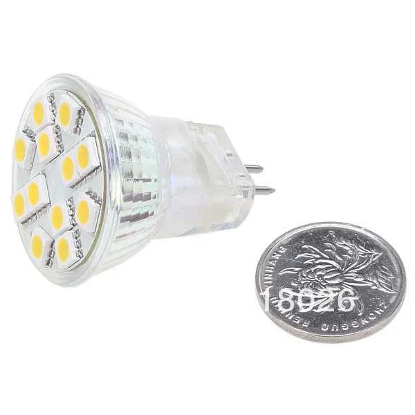 MR11 Светодиодная лампа 12 шт. SMD5050 AC/DC 12/24 в стеклянная крышка дисплея