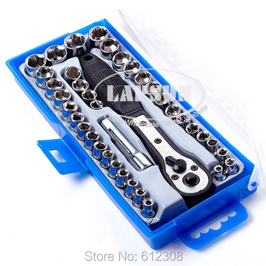 38 в 1 Трещоточный ключ наборы ключей шестигранные биты торцевой ремонтный рукав