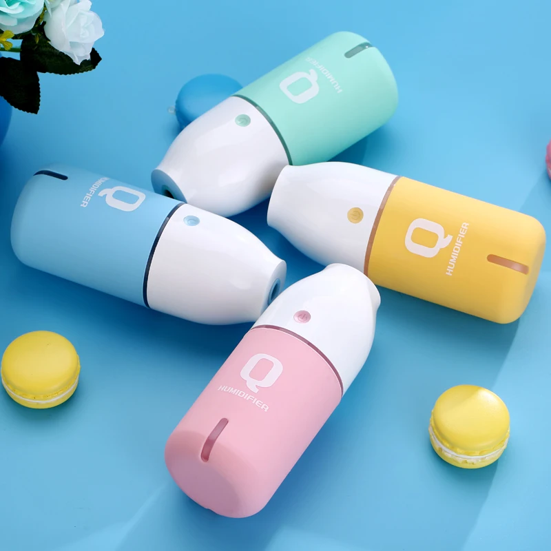 GIAHOL 150 мл USB переносной автомобиль Q бутылка воздуха Увлажнители мини распылитель ароматерапия диффузор светодиодный ночник для автомобиля домашнего офиса