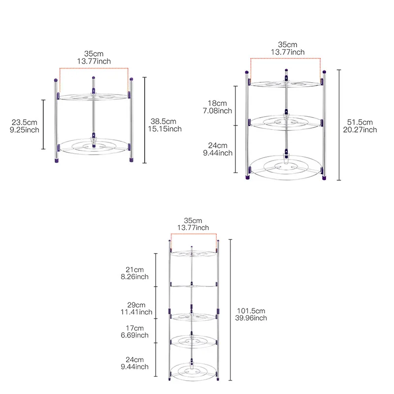 3-уровневая кухонная полка для хранения крышек сковородок стойка держатель из