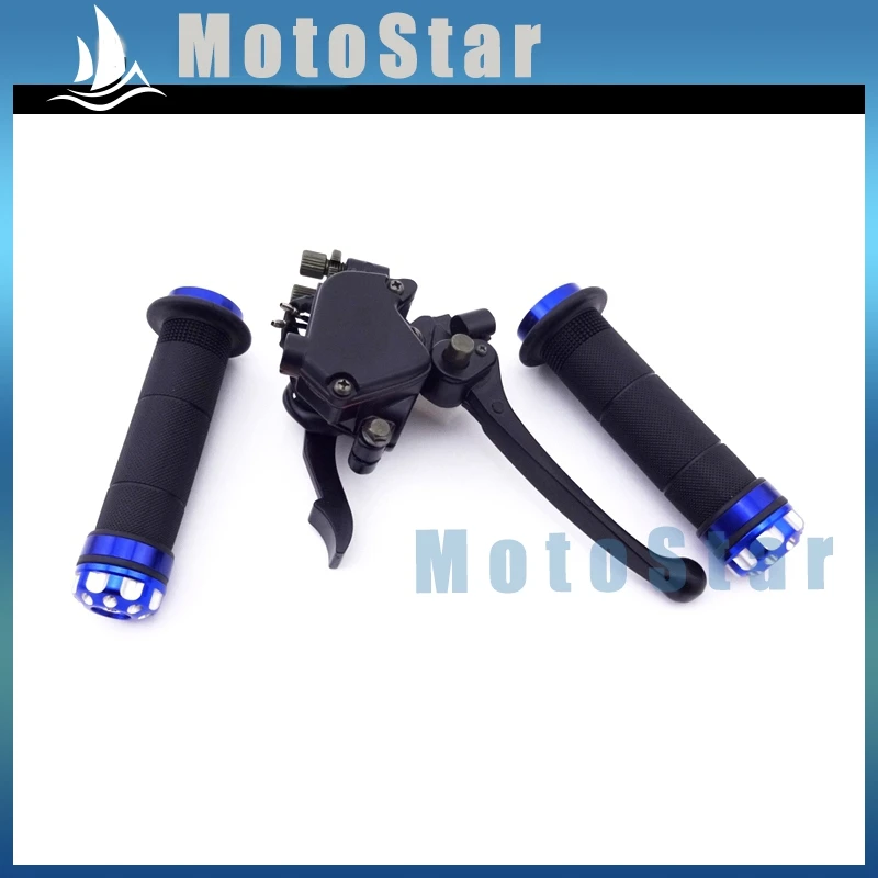 Синие ручки 7/8 дюйма + рычаг тормоза дроссельной заслонки для 125cc 150cc 200cc 250cc Chinese ATV
