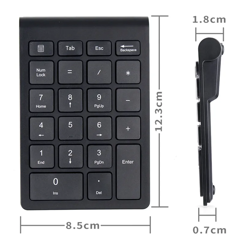 Черная клавиатура 22 клавиши мини Numpad Беспроводная Bluetooth цифровая клавиатура для Apple ПК клавиатуры