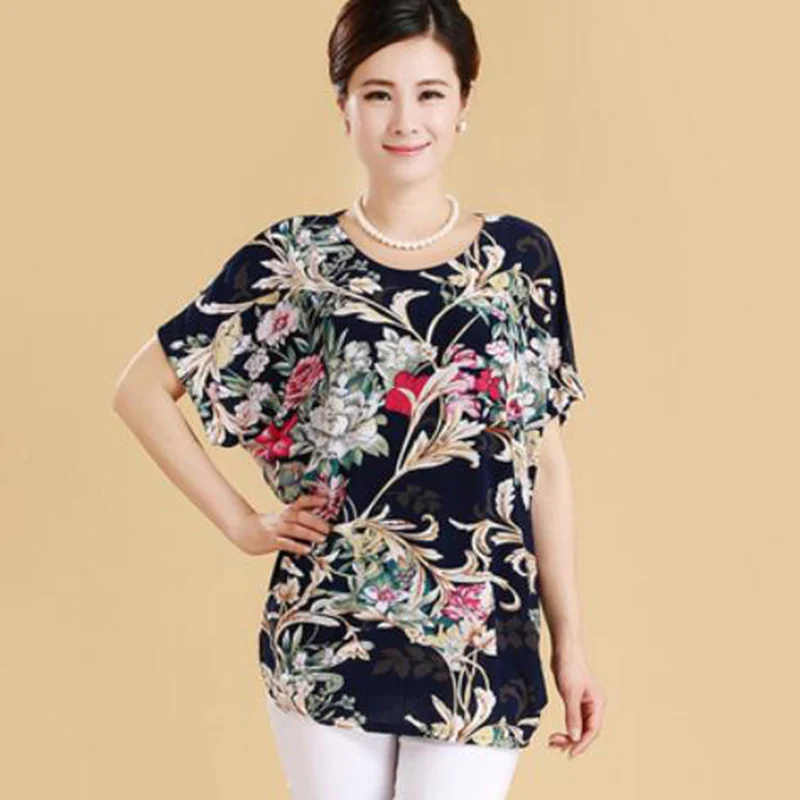 Женский принт футболка 2019 летние шлепанцы для женщин средних лет и модным кроем