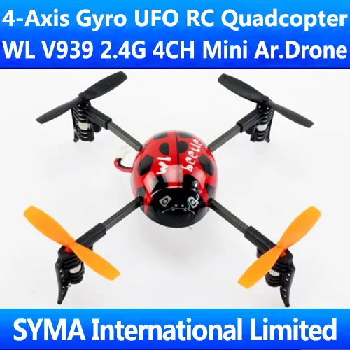 6 шт. 2 4G 4CH WL V939 Mini V929 Parrot AR. Drone Quadcopter Квадрокоптер Божья коровка 4 осевой гироскоп